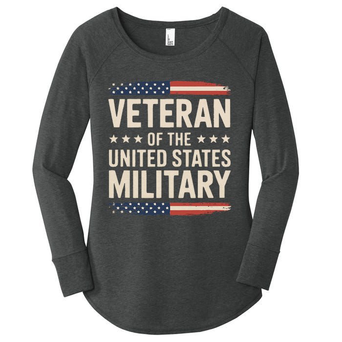 Veteran Of The Military Proud Veteran Design Gift Women's Perfect Tri Tunic Long Sleeve Shirt