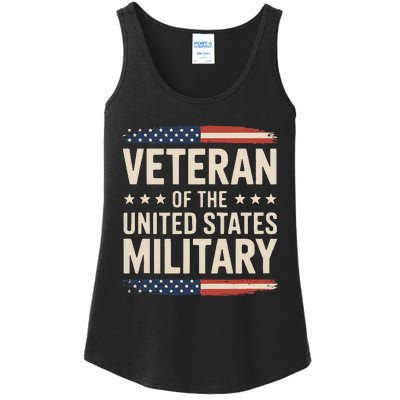 Veteran Of The Military Proud Veteran Design Gift Ladies Essential Tank