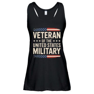 Veteran Of The Military Proud Veteran Design Gift Ladies Essential Flowy Tank