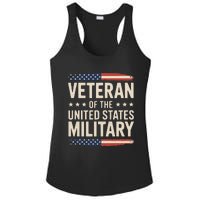 Veteran Of The Military Proud Veteran Design Gift Ladies PosiCharge Competitor Racerback Tank