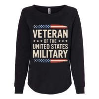 Veteran Of The Military Proud Veteran Design Gift Womens California Wash Sweatshirt