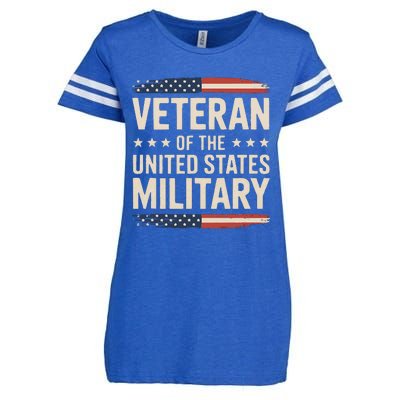 Veteran Of The Military Proud Veteran Design Gift Enza Ladies Jersey Football T-Shirt