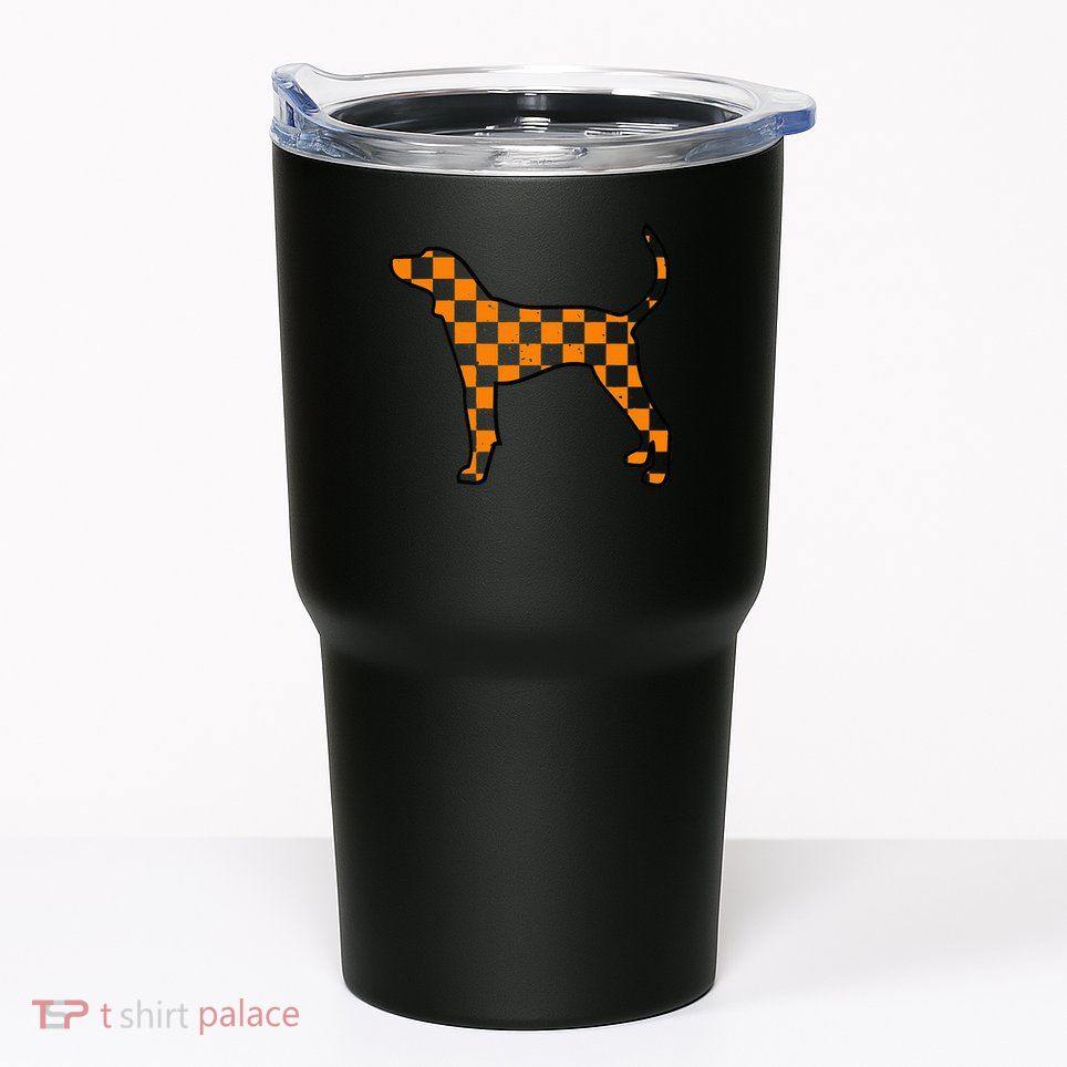 Vintage Orange Tennessee Blooded Dog Lovers Tn Tumbler