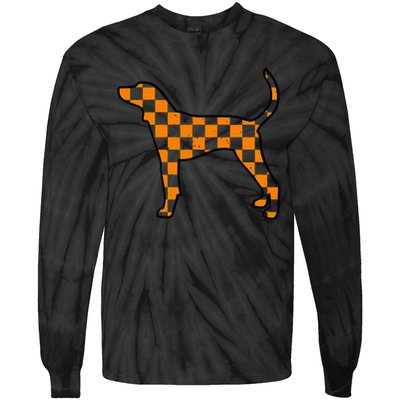 Vintage Orange Tennessee Blooded Dog Lovers Tn Tie-Dye Long Sleeve Shirt