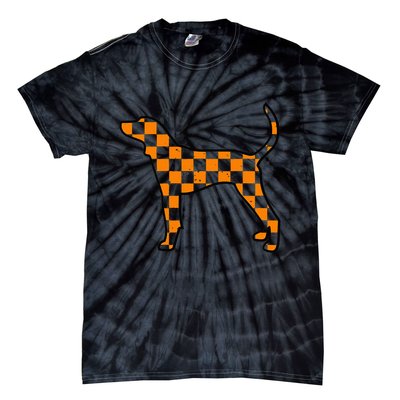 Vintage Orange Tennessee Blooded Dog Lovers Tn Tie-Dye T-Shirt
