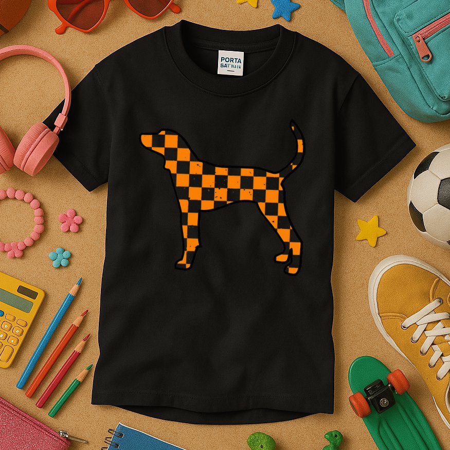 Vintage Orange Tennessee Blooded Dog Lovers Tn Kids T-Shirt