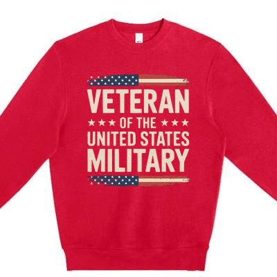 Veteran Of The Military Proud Veteran Premium Crewneck Sweatshirt