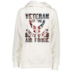 Veteran Of The United States Air Force Womens Funnel Neck Pullover Hood