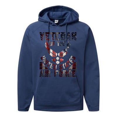 Veteran Of The United States Air Force Performance Fleece Hoodie