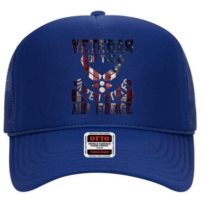 Veteran Of The United States Air Force High Crown Mesh Back Trucker Hat