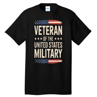 Veteran Of The Military Proud Veteran Design Tall T-Shirt