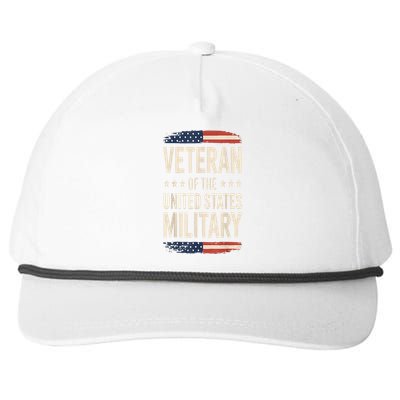 Veteran Of The Military Proud Veteran Design Snapback Five-Panel Rope Hat