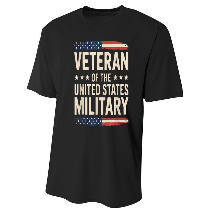 Veteran Of The Military Proud Veteran Design Performance Sprint T-Shirt