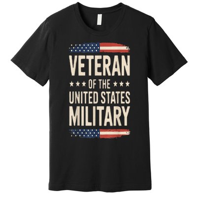 Veteran Of The Military Proud Veteran Design Premium T-Shirt