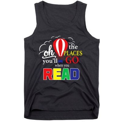 Vintage Oh The Places Youll Go When You Read Tank Top