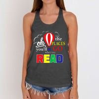 Vintage Oh The Places Youll Go When You Read Women's Knotted Racerback Tank