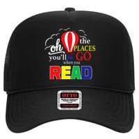 Vintage Oh The Places You’Ll Go When You Read High Crown Mesh Back Trucker Hat