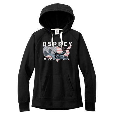 V22 Osprey Tiltrotor Military Aircraft Helicopter Mv22 Women's Fleece Hoodie