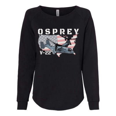 V22 Osprey Tiltrotor Military Aircraft Helicopter Mv22 Womens California Wash Sweatshirt