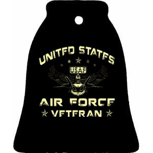 Veteran Of The United States US Air Force USAF Ceramic Bell Ornament