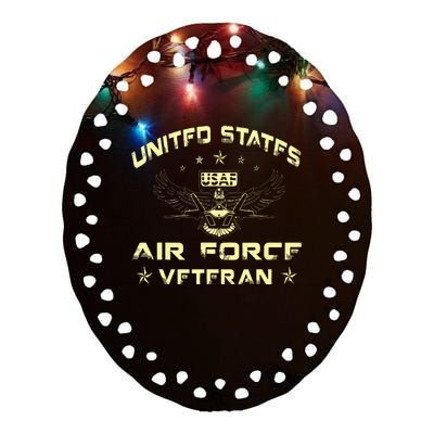 Veteran Of The United States US Air Force USAF Ceramic Oval Ornament