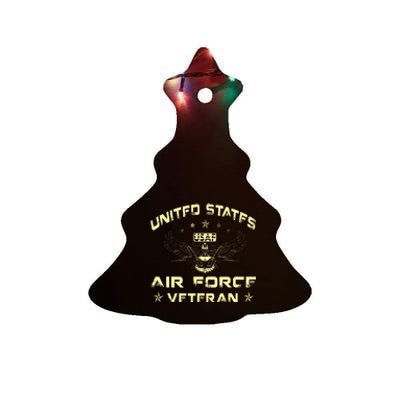 Veteran Of The United States US Air Force USAF Ceramic Tree Ornament