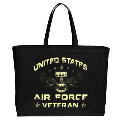 Veteran Of The United States US Air Force USAF Cotton Canvas Jumbo Tote