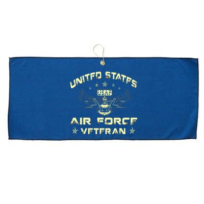 Veteran Of The United States US Air Force USAF Large Microfiber Waffle Golf Towel