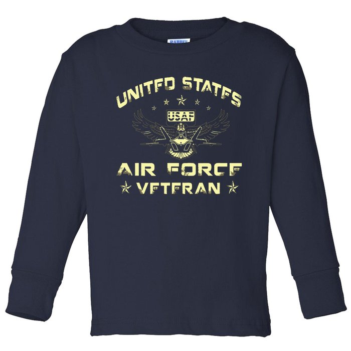 Veteran Of The United States US Air Force USAF Toddler Long Sleeve Shirt