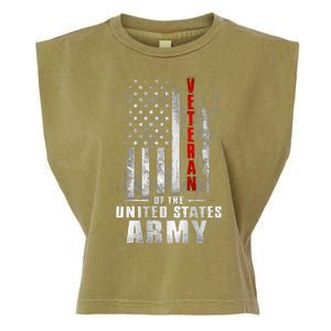 Veteran Of The United States Army Flag Garment-Dyed Women's Muscle Tee