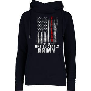 Veteran Of The United States Army Flag Womens Funnel Neck Pullover Hood