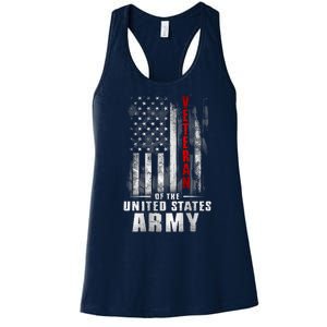 Veteran Of The United States Army Flag Women's Racerback Tank