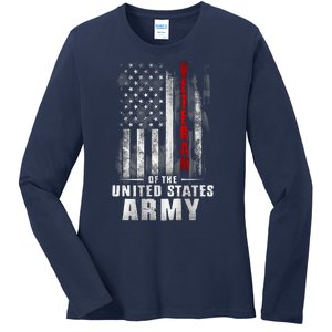 Veteran Of The United States Army Flag Ladies Long Sleeve Shirt