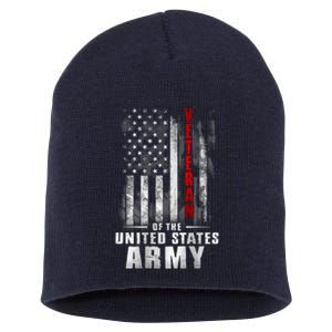 Veteran Of The United States Army Flag Short Acrylic Beanie