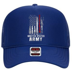 Veteran Of The United States Army Flag High Crown Mesh Back Trucker Hat