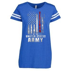 Veteran Of The United States Army Flag Enza Ladies Jersey Football T-Shirt