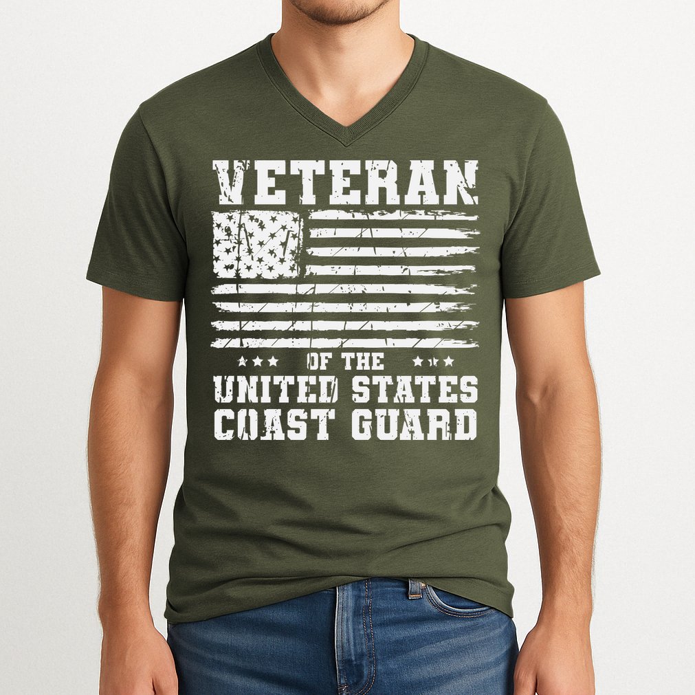 Veteran Of The United States Coast Guard V-Neck T-Shirt