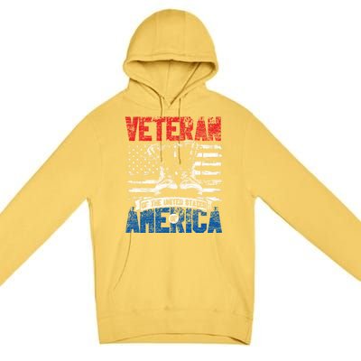 Veteran Of The United States Of America Veterans Day Gift Premium Pullover Hoodie