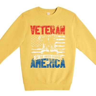 Veteran Of The United States Of America Veterans Day Gift Premium Crewneck Sweatshirt