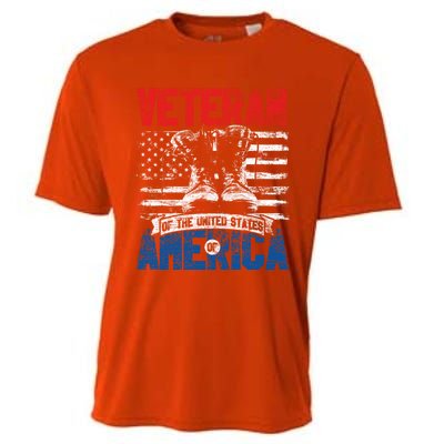 Veteran Of The United States Of America Veterans Day Gift Cooling Performance Crew T-Shirt