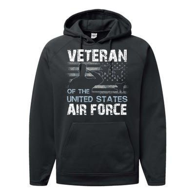 Veteran Of The United States Air Force Performance Fleece Hoodie