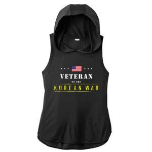 Veteran Of The Korean War Ladies PosiCharge Tri-Blend Wicking Draft Hoodie Tank