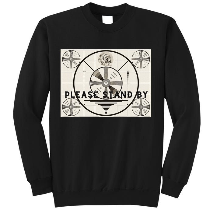Vintage Old Test Pattern Please Stand By Tv Sweatshirt