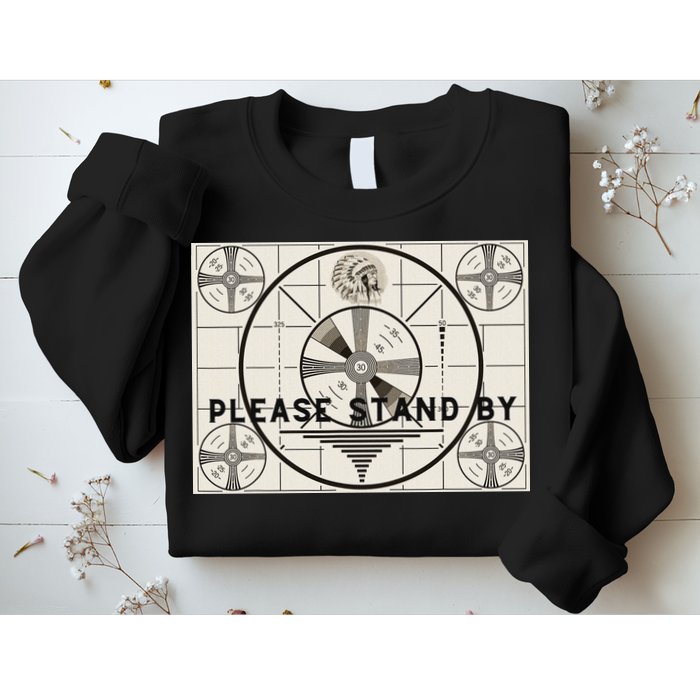 Vintage Old Test Pattern Please Stand By Tv Sweatshirt