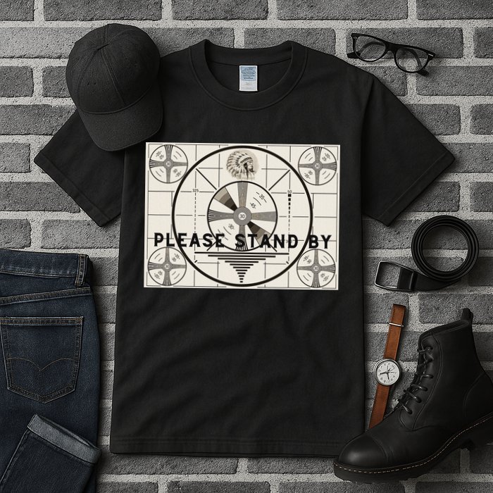 Vintage Old Test Pattern Please Stand By Tv Tall T-Shirt