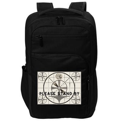 Vintage Old Test Pattern Please Stand By Tv Impact Tech Backpack