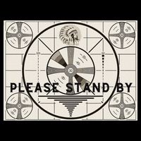 Vintage Old Test Pattern Please Stand By Tv Button
