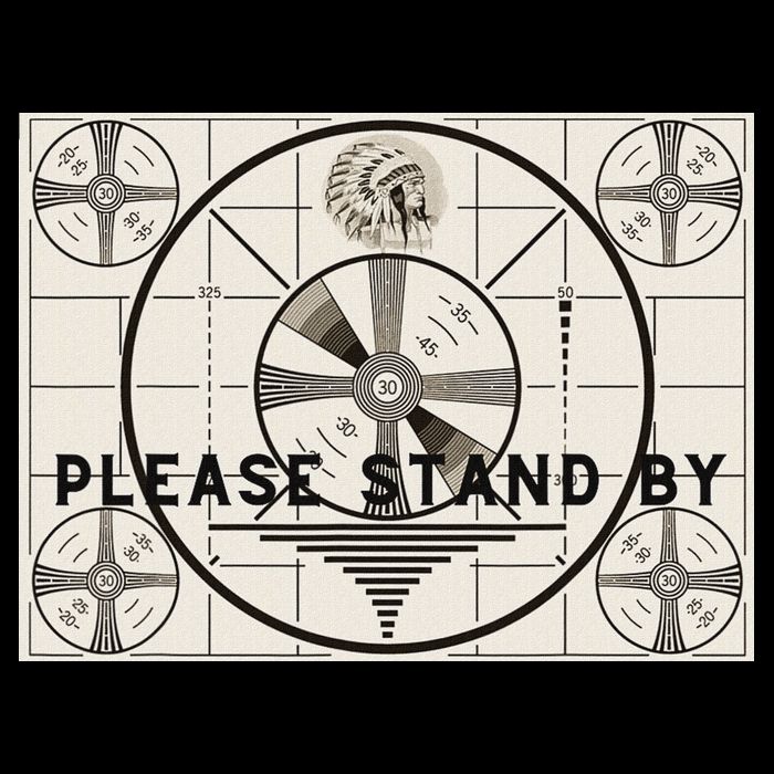 Vintage Old Test Pattern Please Stand By Tv Button
