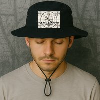 Vintage Old Test Pattern Please Stand By Tv Bucket Hat