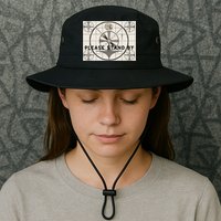 Vintage Old Test Pattern Please Stand By Tv Bucket Hat